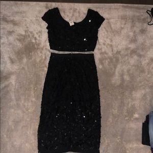 Two piece sequined set.